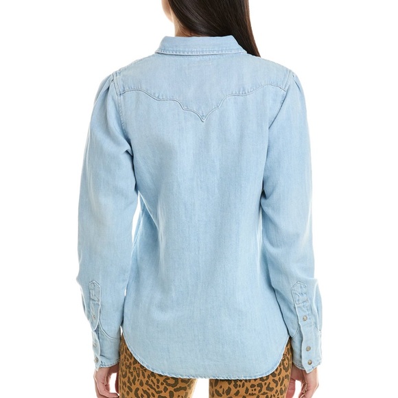 Mother Denim The Ex Linen-Blend Rodeo shirt NWT - Picture 2 of 2